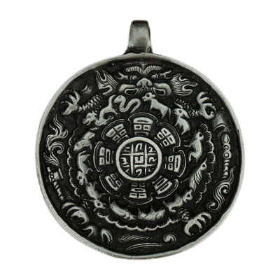西藏手工利玛铜九宫牌吊坠饰品