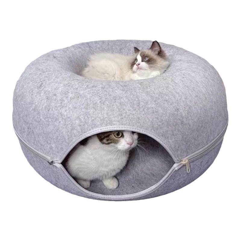 猫窝四季通用毛毡隧道不起球