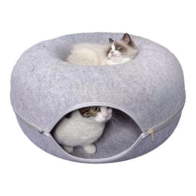 猫窝四季通用毛毡隧道不起球