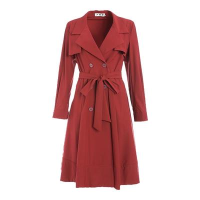 声雨竹风衣专柜POLO领修身收腰