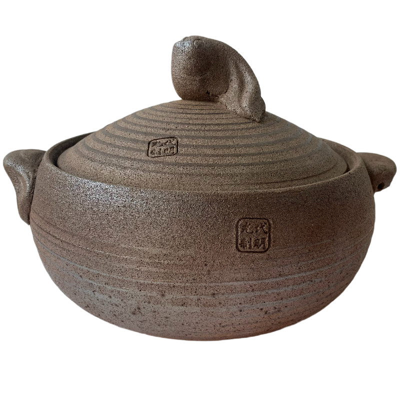 【荥经砂器金奖】黑砂大师出品无釉无化学添加纯天然金鱼满堂砂锅
