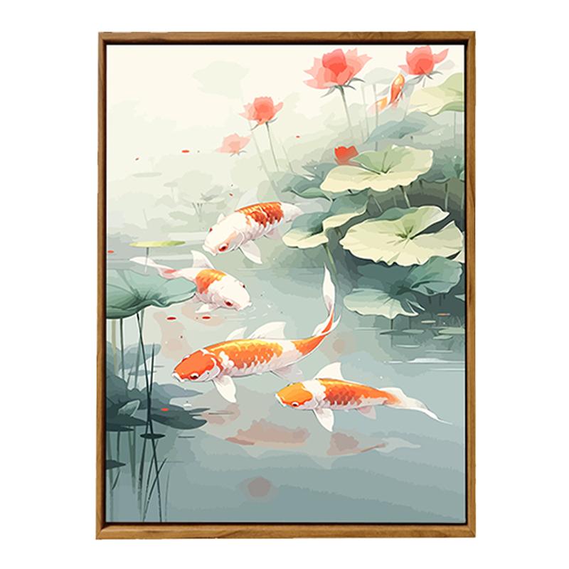 丙烯中国风diy数字油画画画解压
