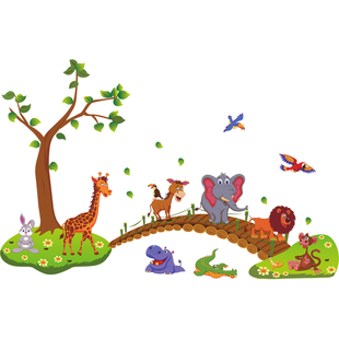 宝宝卧室早教卡通墙贴纸幼儿园墙面装饰贴画儿童房墙壁纸自粘贴纸