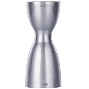 酒吧传奇一体式不锈钢调酒量酒器 U型量杯带刻度线 盎司杯30/45ML