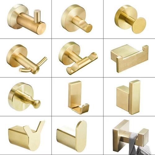 22304不锈钢挂钩浴室加厚挂衣钩衣帽钩黑色酒店卫生间门工程后