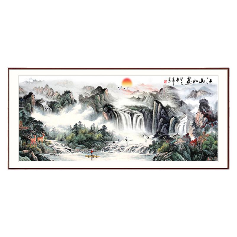 江山如画钻石画方钻满钻十字绣