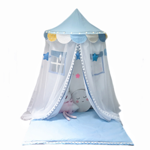 北欧儿童帐篷室内公主游戏玩具屋宝宝半月摄影读书角