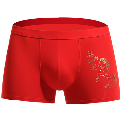 马到功成本命年红色内裤男