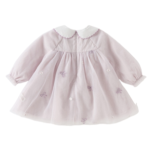 戴维贝拉女童连衣裙2026春装新款儿童网纱公主裙宝宝周岁裙子洋气