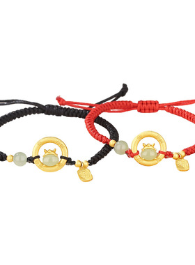 马年本命年红绳手链纯银男女款