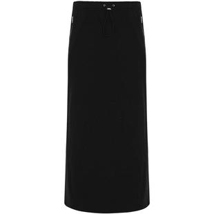 COCOBELLA时尚通勤黑色半身裙女秋冬自发热遮胯直筒裙长裙HS3162