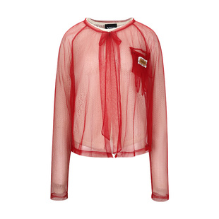 ARTE PURA2025秋冬新款薄雾网纱镂空针织开衫外套女高级感