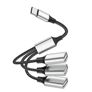 一拖三USB扩展器typec分线器插头多接口电脑UBS充电拓展坞适用华硕惠普戴尔联想小新神舟小米笔记本OTG转接头