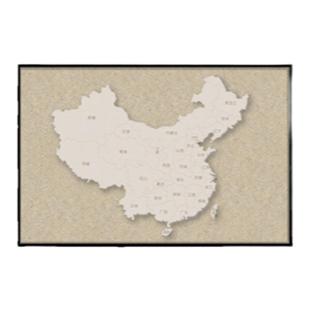 旅行足迹照片墙中国地图毛毡墙贴免打孔墙面装饰客厅背景墙软木板
