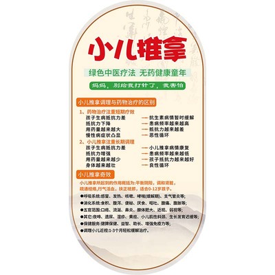 小儿推拿宣传海报广告牌