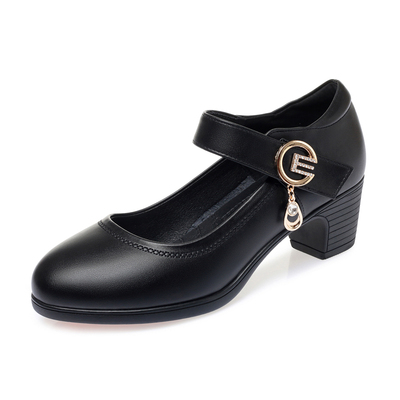 走秀鞋女舒适浅口坡跟舒适妈妈鞋