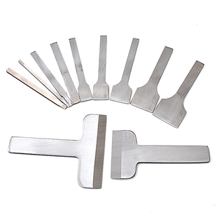 白钢扁柄一字冲 手工diy皮革皮具钱包照片卡位斩冲刀冲平斩刀斩