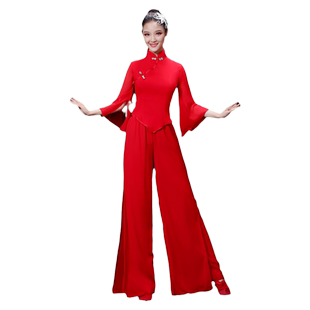 秧歌服演出服女2026年新款飘逸中国风九儿舞蹈服装古典舞表演套装