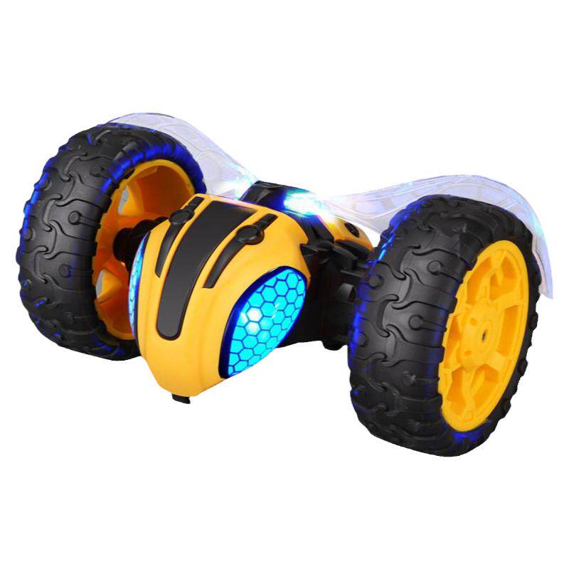 儿童感应遥控车弹跳特技360度翻滚耐摔越野充电灯光飘移男孩玩具