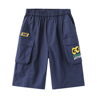 clanc潮牌童装2024夏季新款儿童舒适百搭洋气休闲裤男童七分裤