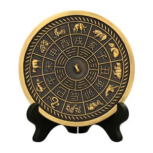 铜镜挂件黄铜光面圆镜十二生肖镜子八卦大门窗户家居准提镜