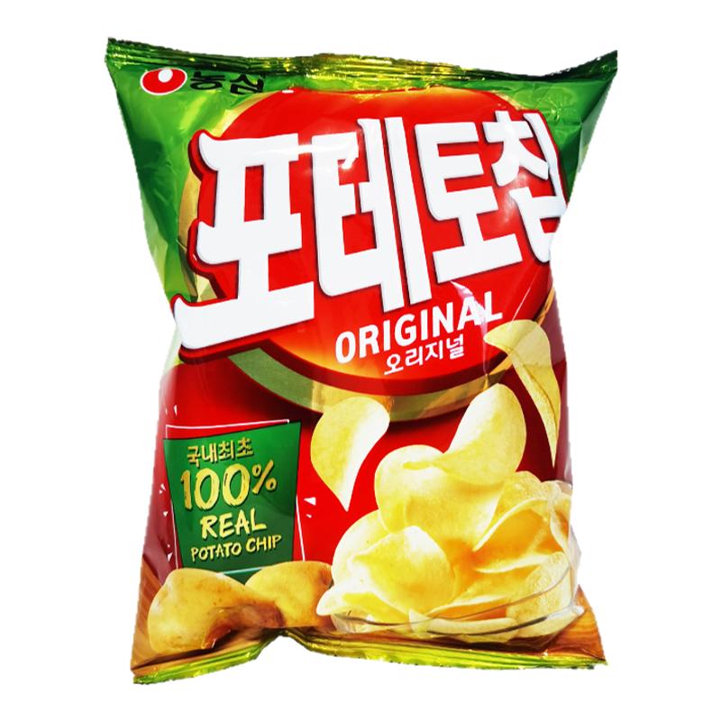 韩国进口食品农心土豆薯片60g膨化原味脆片休闲儿童网红零食