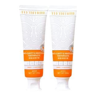 牙部落成人清新口气牙膏含氟防蛀积雪草植酸钠去渍焕白牙膏正品