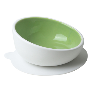 防打翻大口径猫碗猫食盆斜口双碗喝水狗碗小型犬陶瓷一对喝水一体