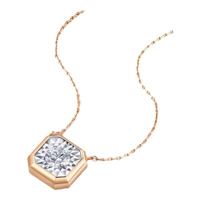 白色黄金周生生钻石项链