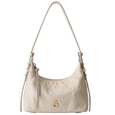 【明星同款】BAMPO半坡金元HOBO包 头层牛皮腋下包新款质感斜挎包