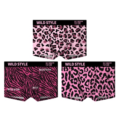 男士内裤豹纹冰丝透气卡通四角裤