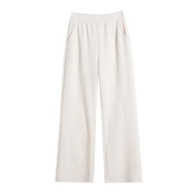 145小个子微喇叭阔腿裤女秋冬加绒高腰八分松弛垂感慵懒风休闲裤9