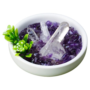 天然水晶观星盘白水晶单晶体招财办公室桌面碎石原石扩香石摆件