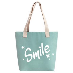 帆布包女2025新款学生手提袋大容量绿色布袋子上班通勤高级单肩包