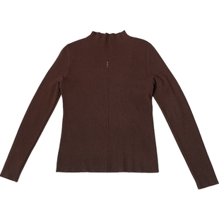 oo&vv知性学术风半高领针织衫女冬高级感内搭打底衫保暖毛衣上衣