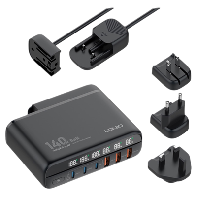 力德诺140W英标欧中多插头充电器