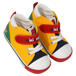 MIKIHOUSE学步鞋日本制宝宝鞋婴儿鞋子隐藏小熊刺绣男女童鞋四季