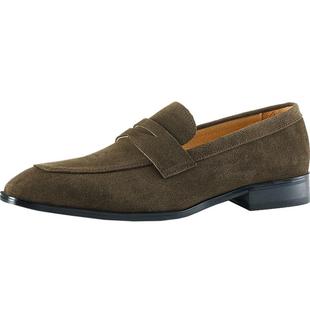 乐福鞋男英伦潮流休闲男鞋韩版懒人一脚蹬真皮鞋反绒皮翻毛帆船鞋