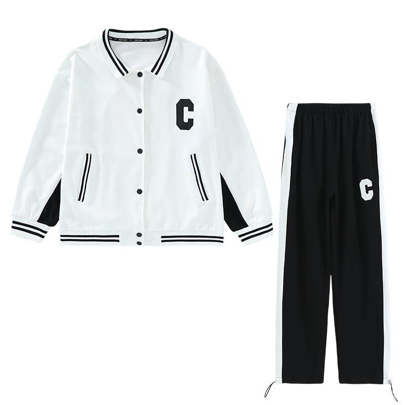 大童女童运动春装新款棒球服套装