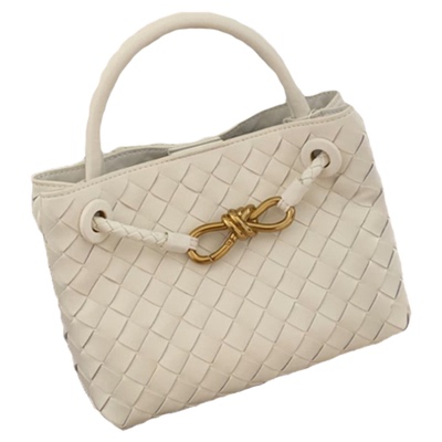 真皮手工编织包高级感通勤托特包