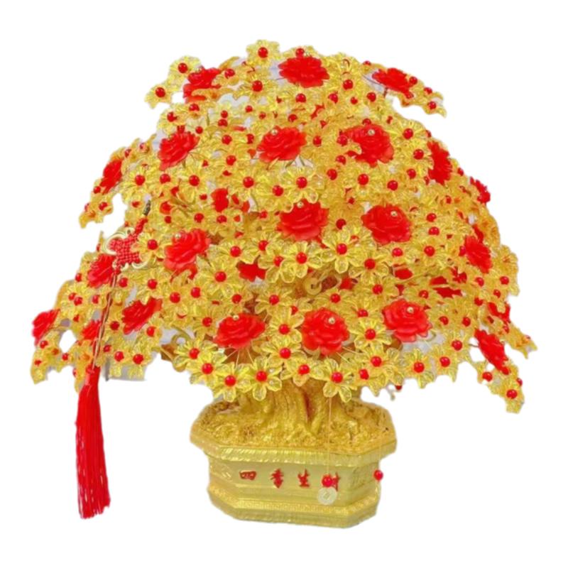 【成品】發(fā)財樹diy家居擺件仿玉招財樹酒柜喬遷新居開業(yè)節(jié)日禮物