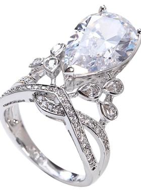 爱依依为爱加冕鸽子蛋王冠钻戒女