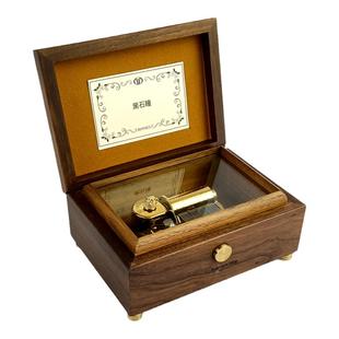 30音上发条手动雷曼士木质音乐盒定制歌曲照片曲目金属机械八音盒