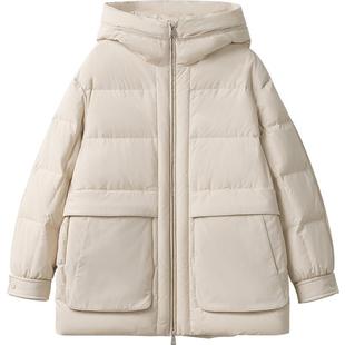 播商场同款工装风休闲鹅绒绒服女冬季宽松短款羽绒外套BDR4RD3535