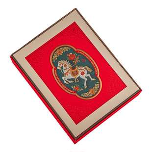 新款马年双拼三拼燕窝西洋参礼品盒鱼胶海参元贝石斛包装盒空盒子