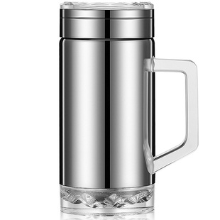 玻璃内胆保温杯大容量便携镀银水杯女中药杯子男士高档泡茶杯带把