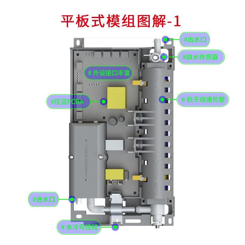 MO即热式饮水机管线机速体丝饮平板式丝加热模块缠绕机净嵌入式热