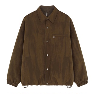 BSIJA/毕厶迦2025冬复古风翻领羽绒服男短款纽扣潮流轻薄保暖外套