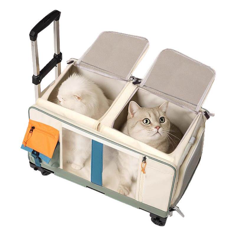 宠物拉杆箱猫包外出便携猫咪背包航空箱多猫两只缅因大容量行李箱