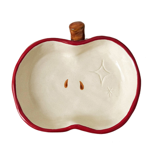 圣诞餐具独特漂亮陶瓷6寸小盘子釉下彩可爱早餐盘好看碟子甜品盘